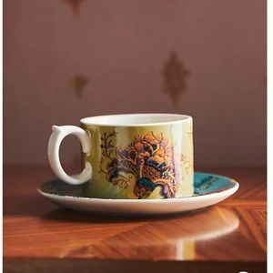 Anthropologie House of Hackney Cup and Saucer Set New in Box